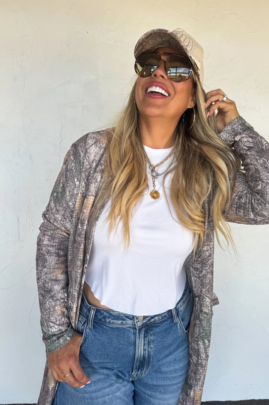 PREORDER: Woodland Camo Cardigan