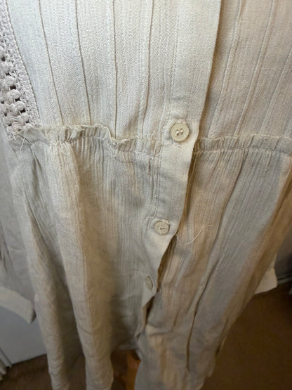 Amber Moon Revival: Crochet Panel Button Down NWT