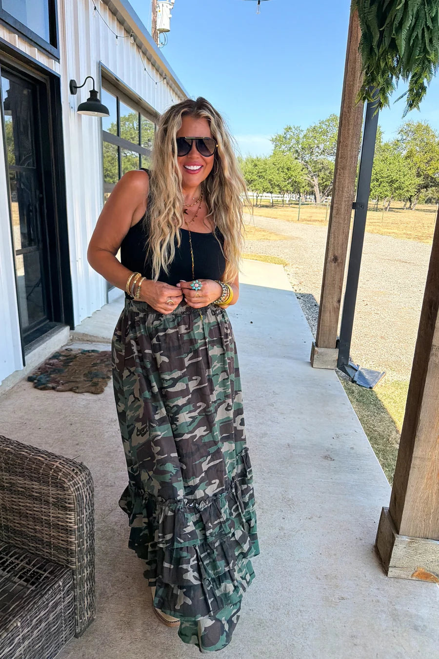 PREORDER: Hidden Gem Camo Maxi Skirt