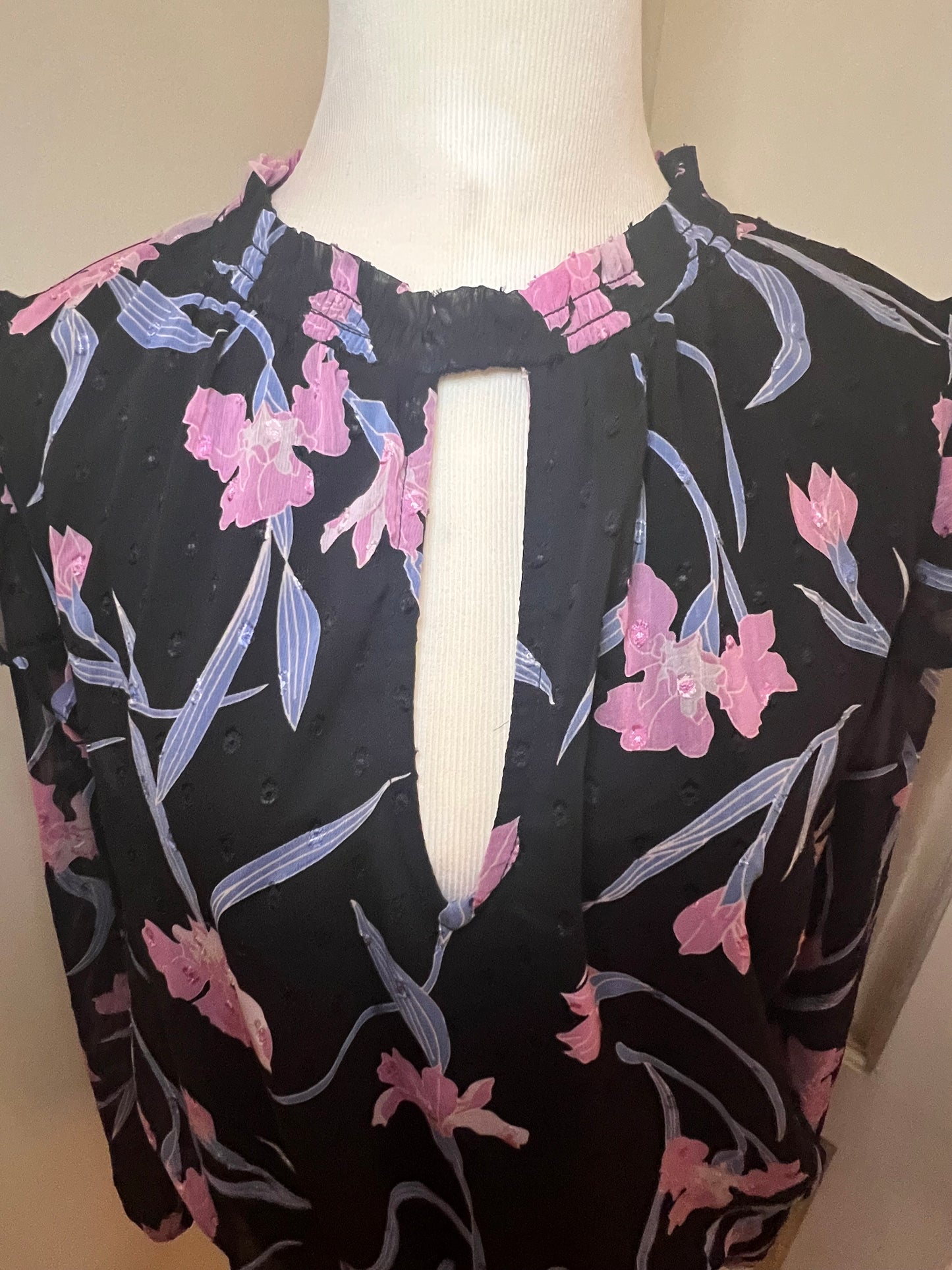 Amber Moon Revival: Floral Choker Blouse