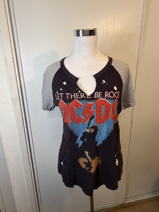 Amber Moon Revival: AC/DC Distressed 100% Cotton Tee