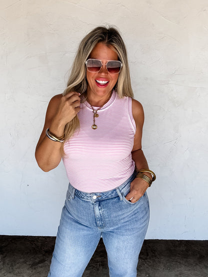 CLOSED PREORDER: Summer Bianca Striped Ribbed Tank
