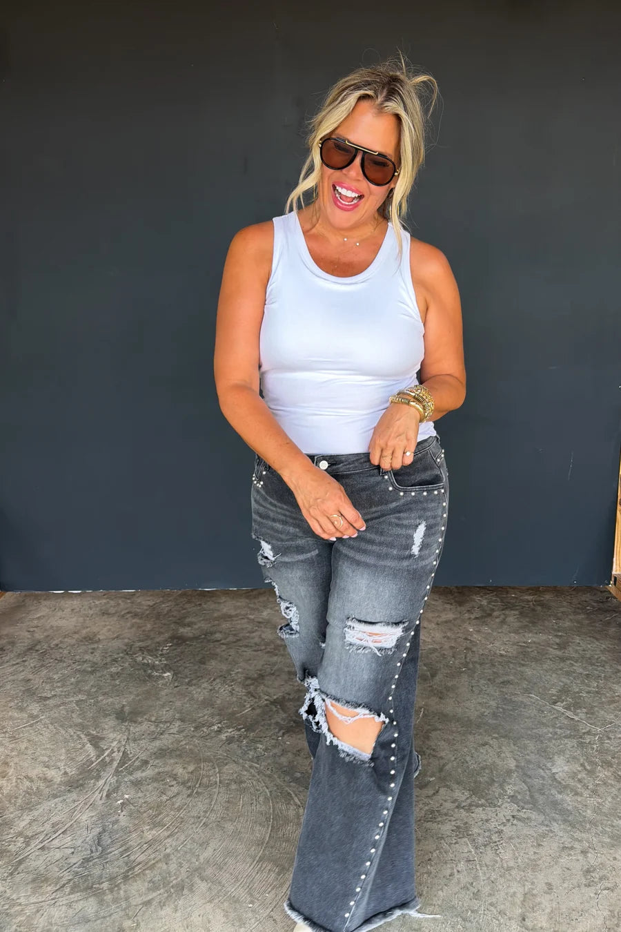 PREORDER: Off the Grid Studded Jeans