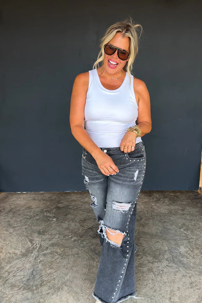 PREORDER: Off the Grid Studded Jeans