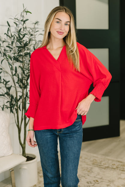 Red Blouse Tunic