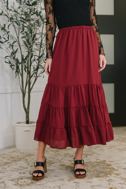 Burgundy Maxi Skirt