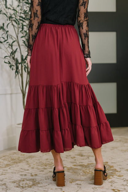Burgundy Maxi Skirt