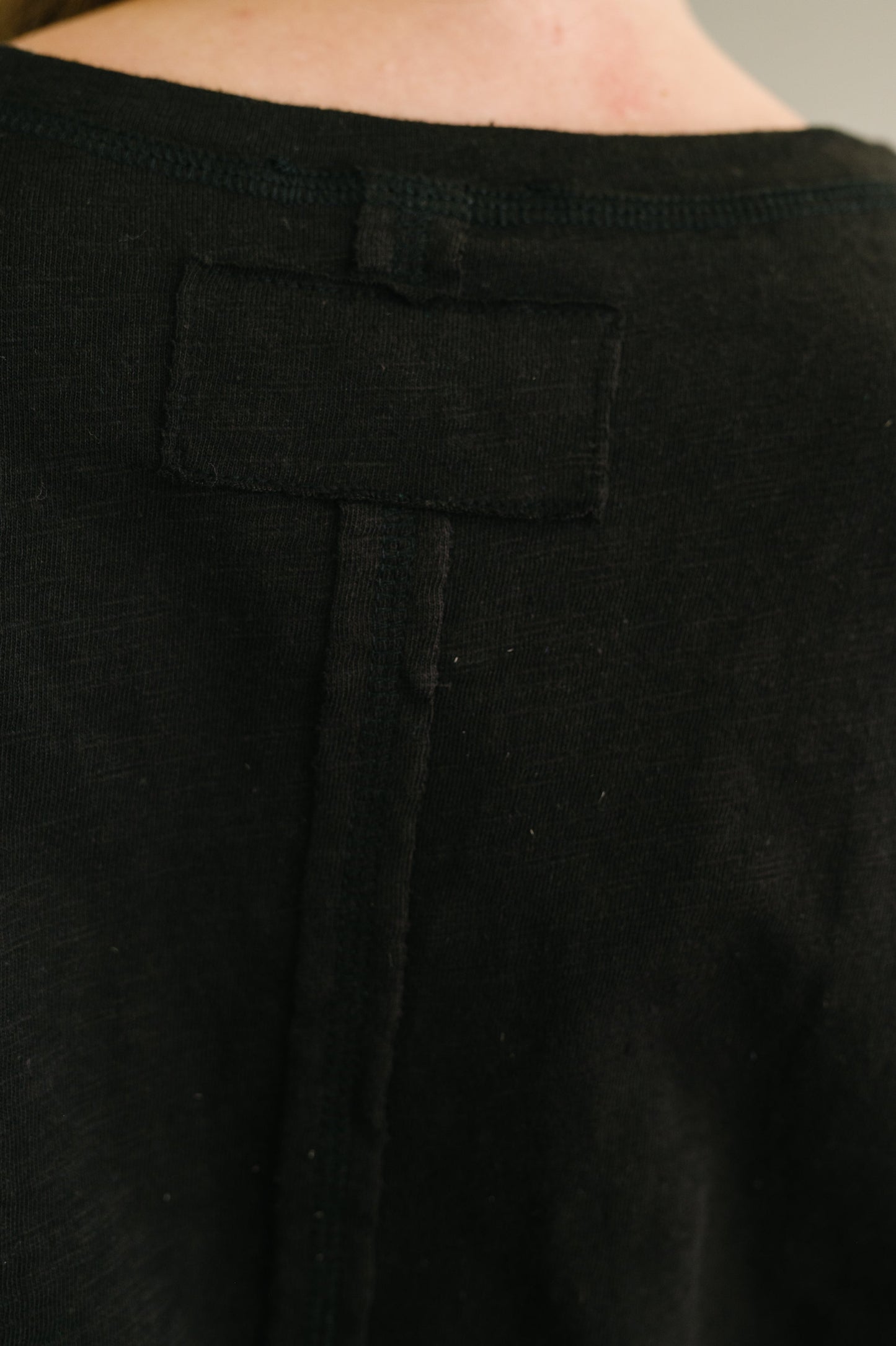 100% Cotton Boxy Tee in Black