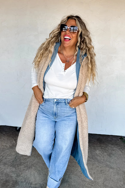 PREORDER: Reversible Sherpa Puffer Vest