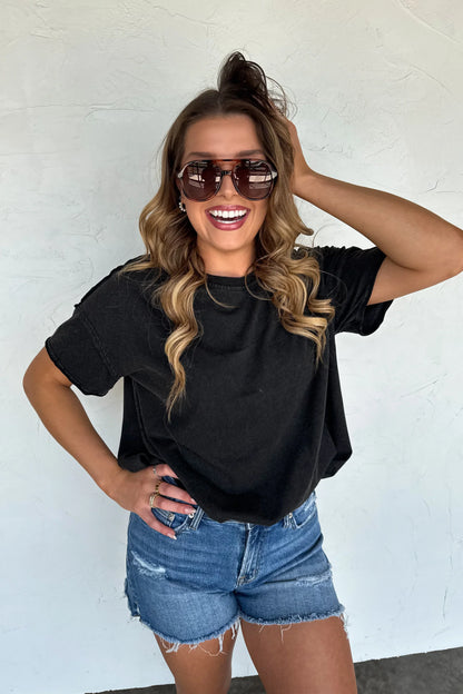 Basics: Joey Washed Cotton Boyfriend Tee