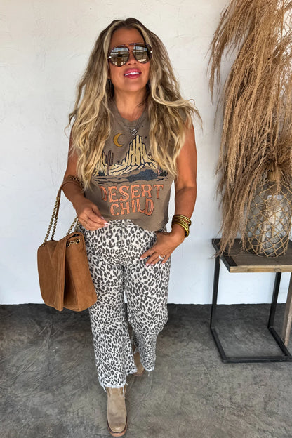 PREORDER: Tummy Control Urban Non Distressed Cheetah Jean