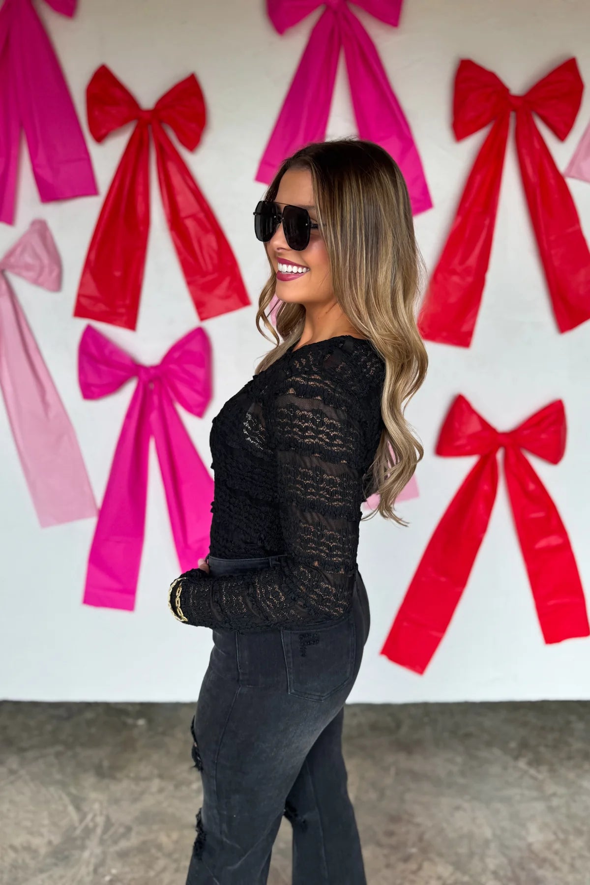 PREORDER: Long Sleeve Rosalie Lace Top