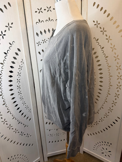 Amber Moon Revival: 100% Organic Cotton Paint Splattered Sweatshirt