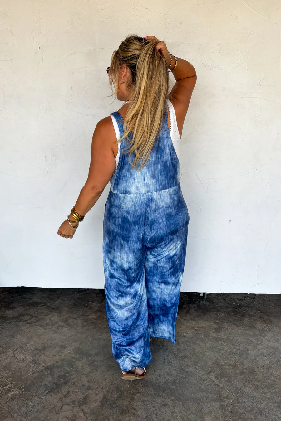 Blue Tie Dye Overalls