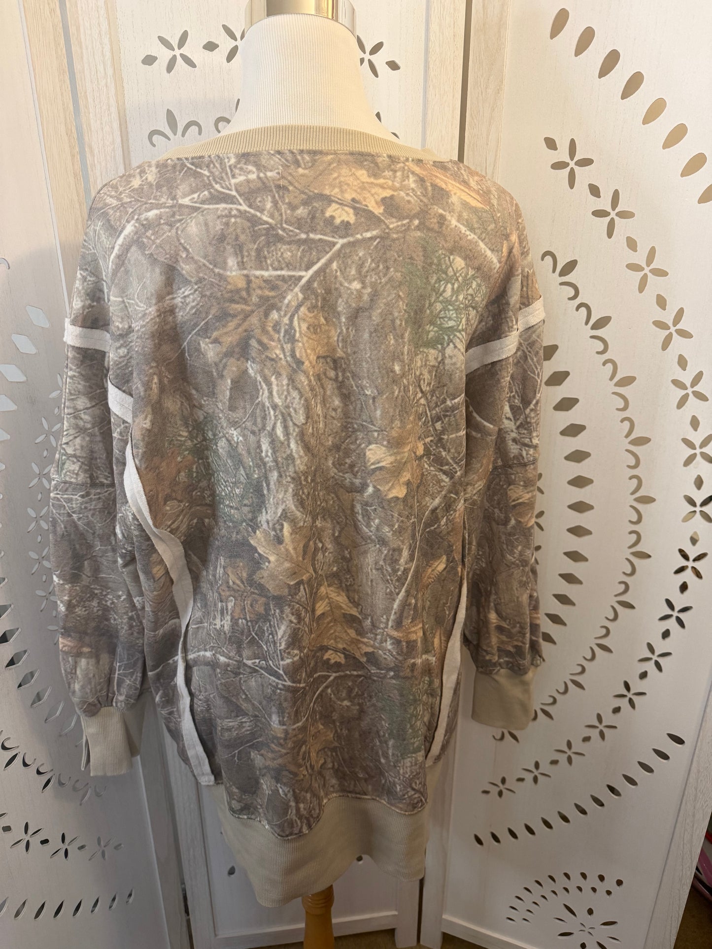 Amber Moon Revival: Green Camo Classic Crew Pullover