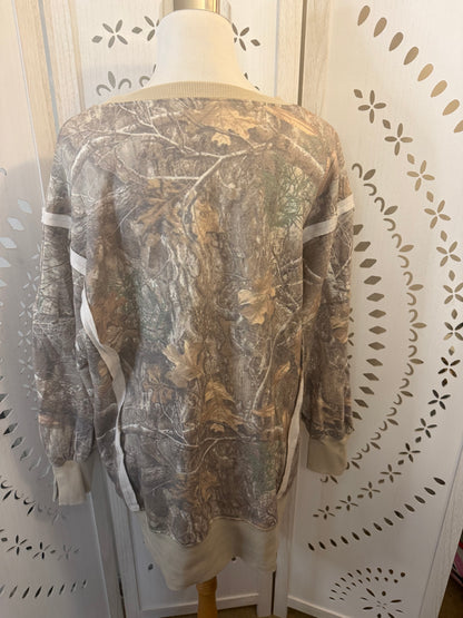 Amber Moon Revival: Green Camo Classic Crew Pullover
