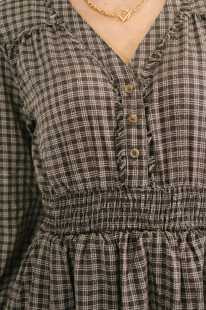 Fairytale Plaid Midi Dress