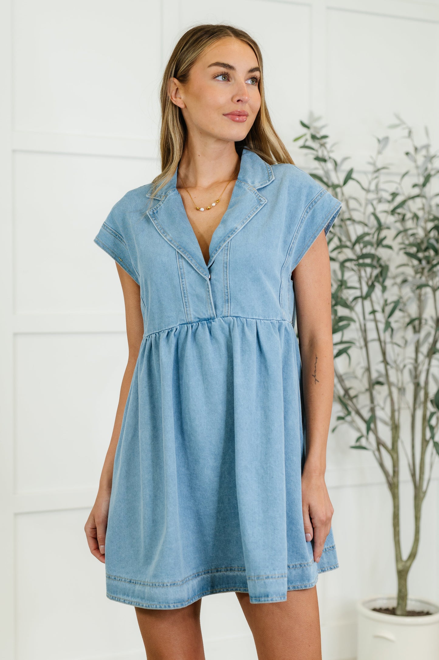 Babydoll Denim Dress