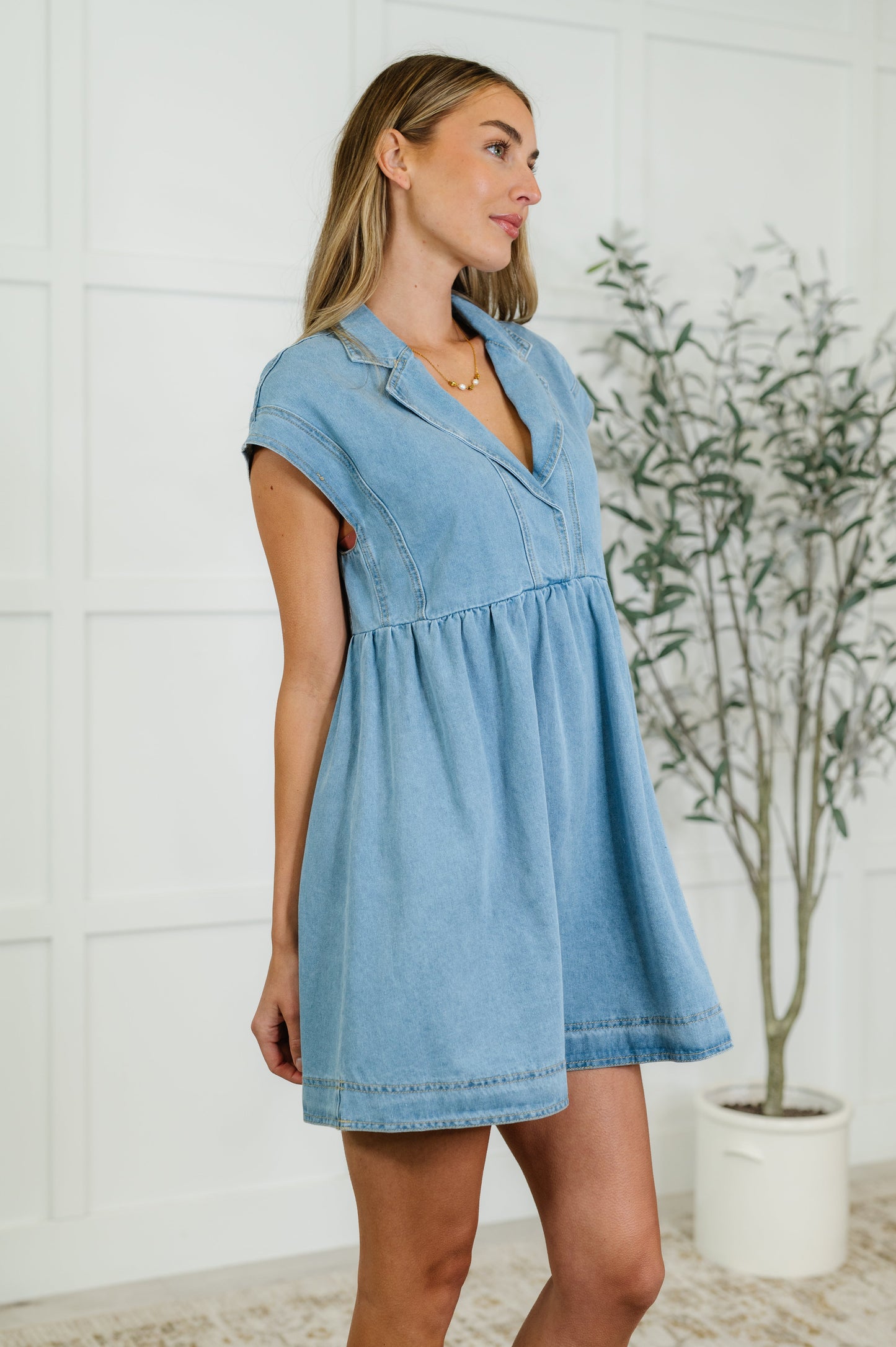 Babydoll Denim Dress