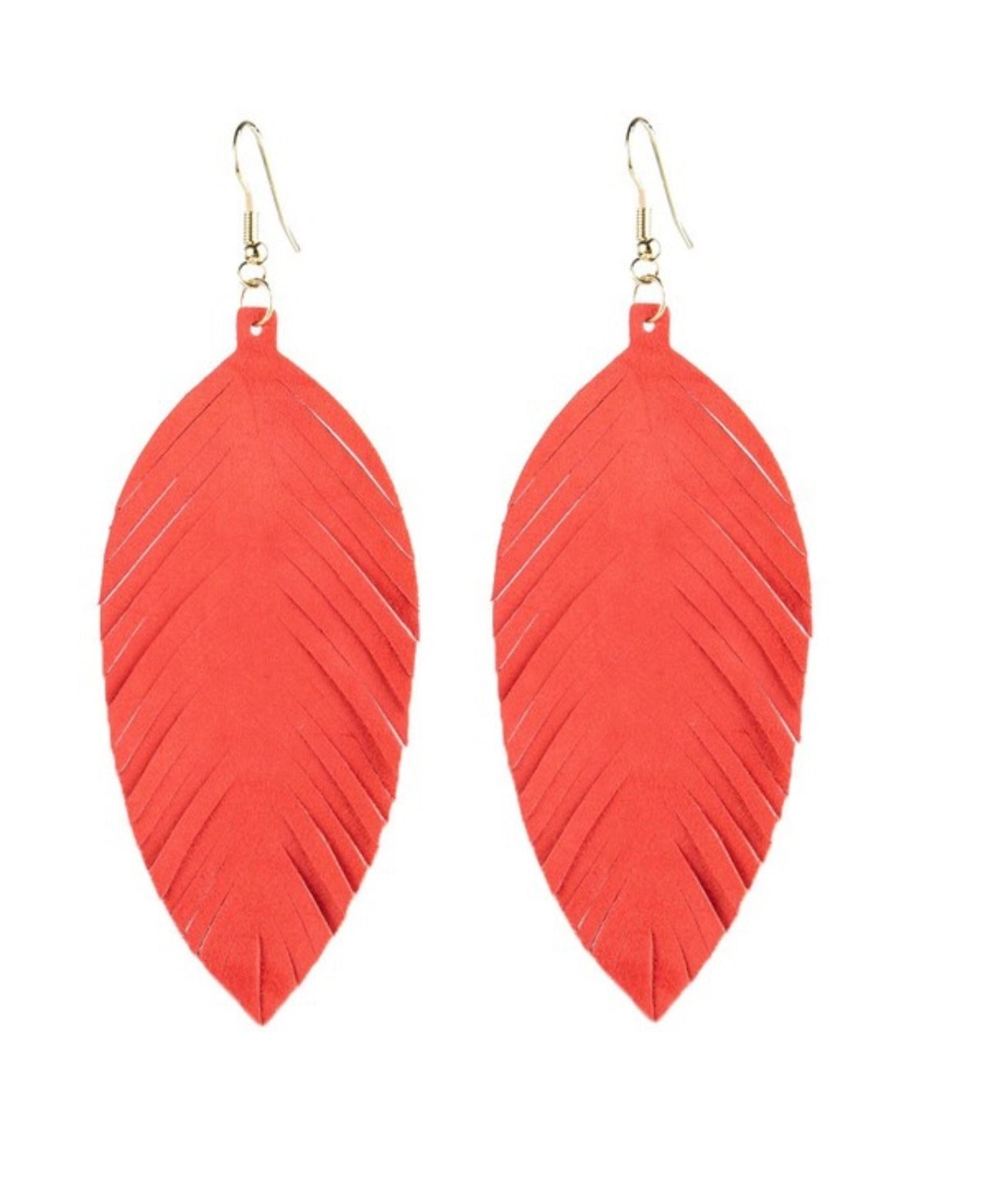 RESTOCKED - Pink Feather Earrings