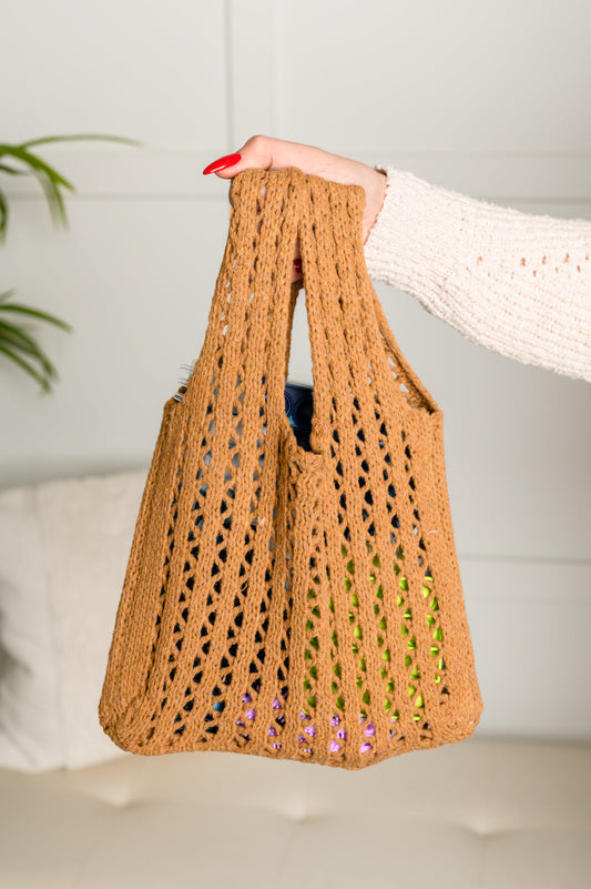 Venice Open Weave Bag in Tan
