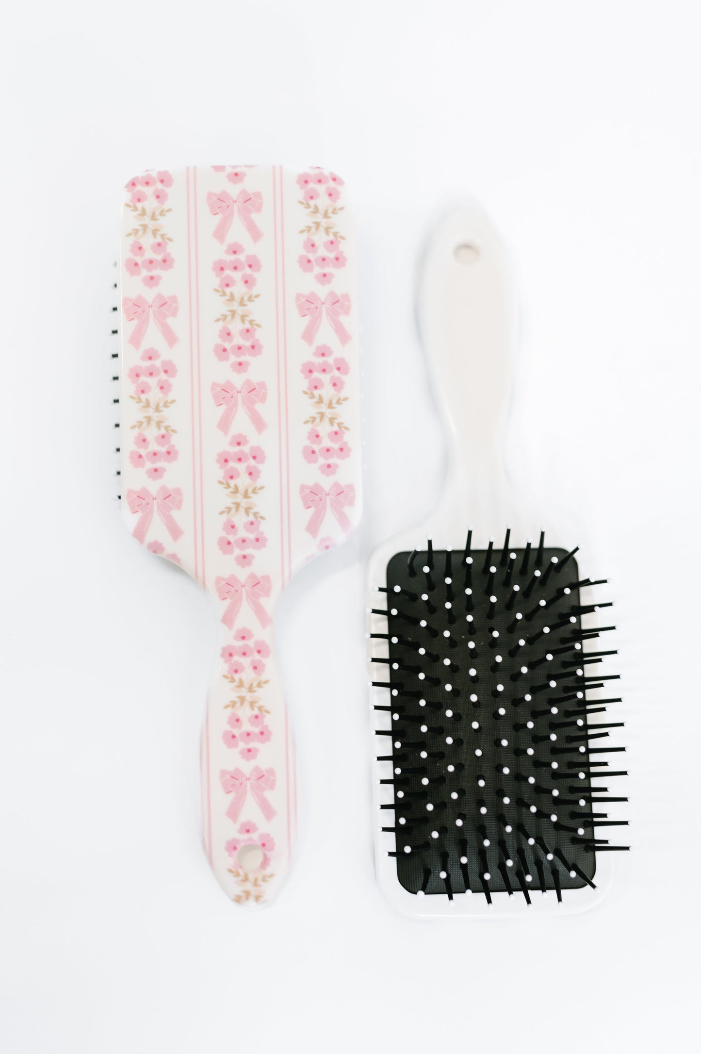 Coquette Bow and Floral Hair Brush