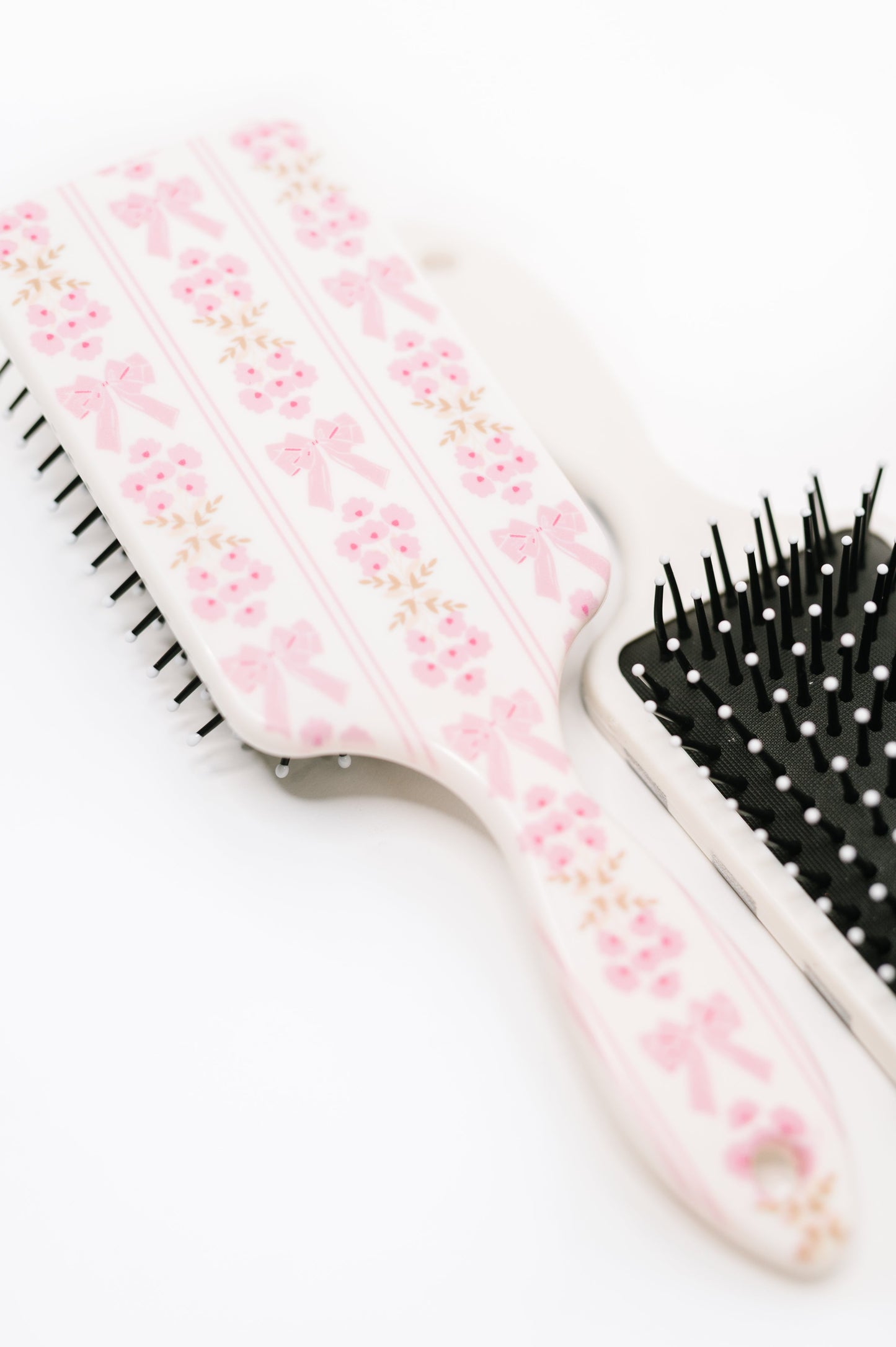 Coquette Bow and Floral Hair Brush