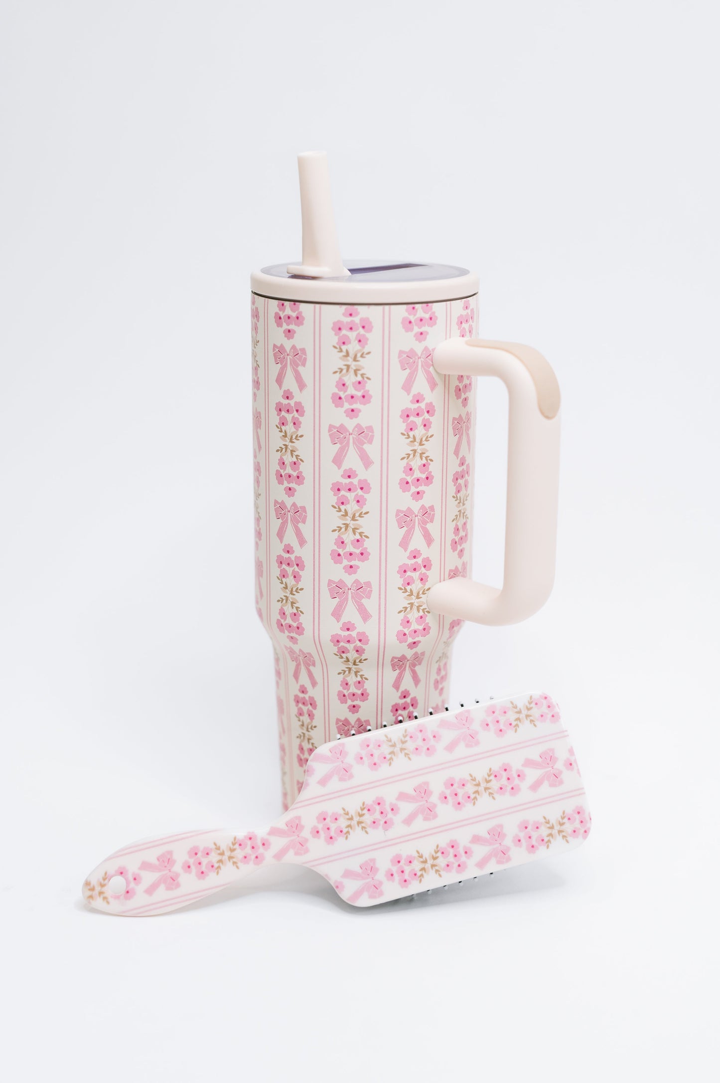 Coquette Bow and Floral Tumbler