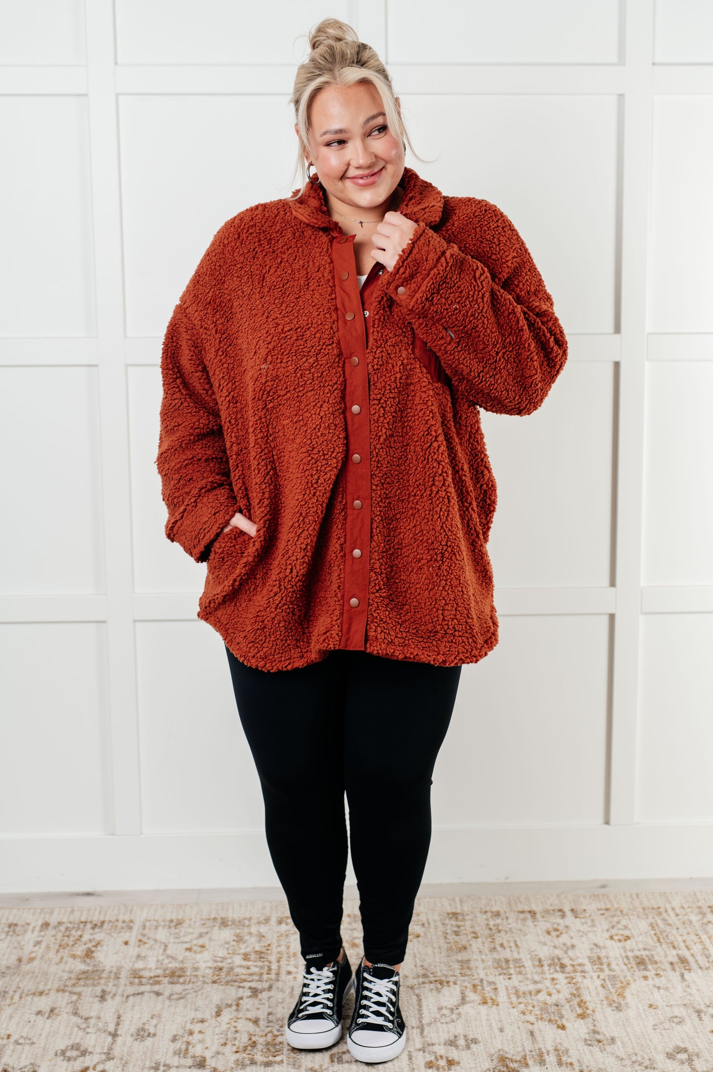 RESTOCKED Rust Sherpa Shacket