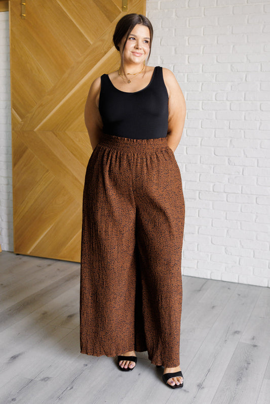 Harmony Wide Leg Pants in Brown