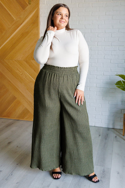 Harmony Wide Leg Pants in Olive