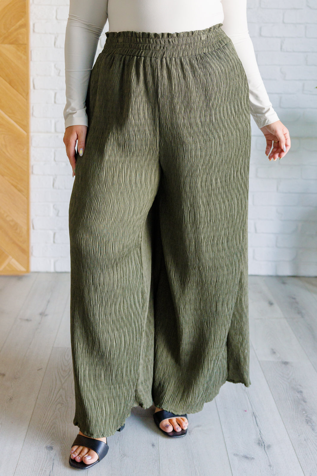 Harmony Wide Leg Pants in Olive