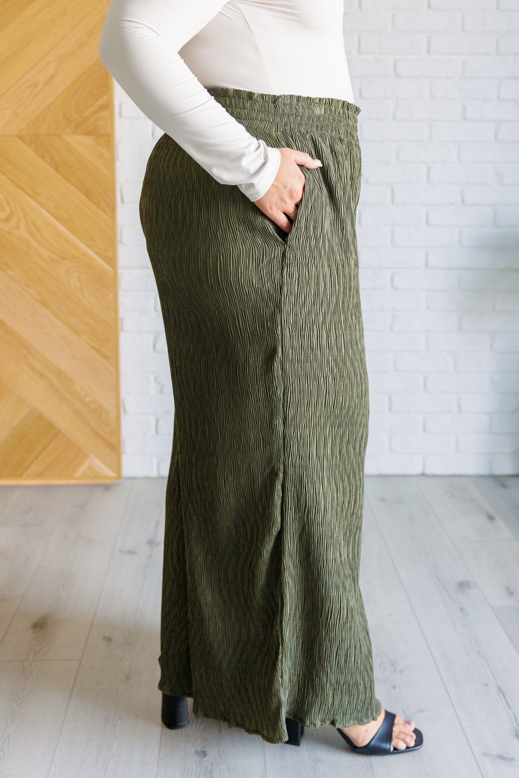 Harmony Wide Leg Pants in Olive