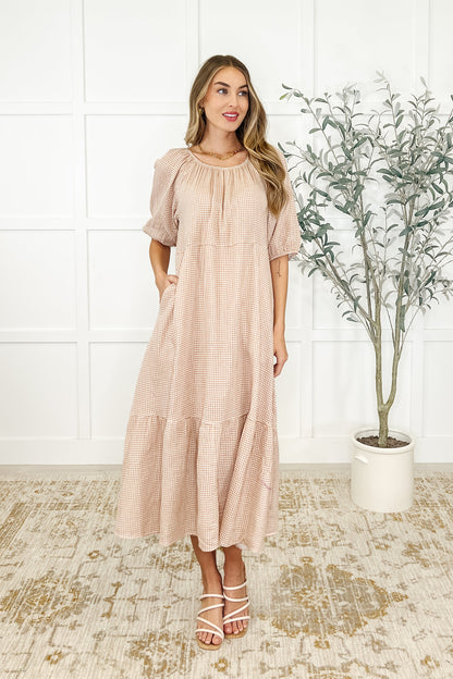 Hazel Cotton Dress in Toffee