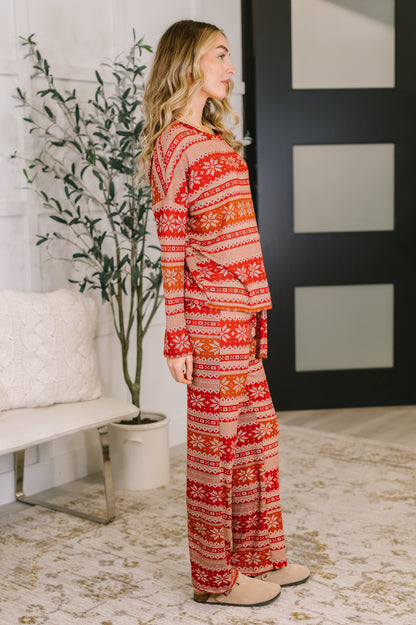 Holly Jolly Pajama Top and Bottom Set