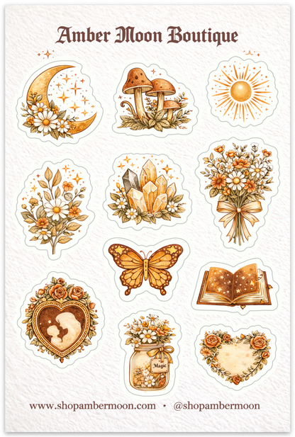 Amber Moon Boutique Vintage Nature + Soft Magic Sticker Collection