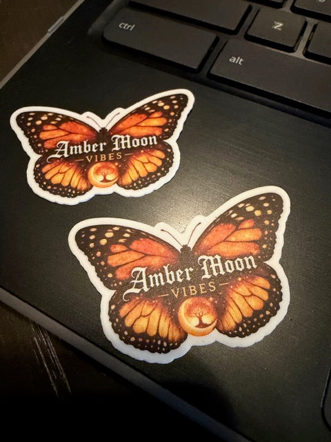 Amber Moon Vibes Butterfly Sticker