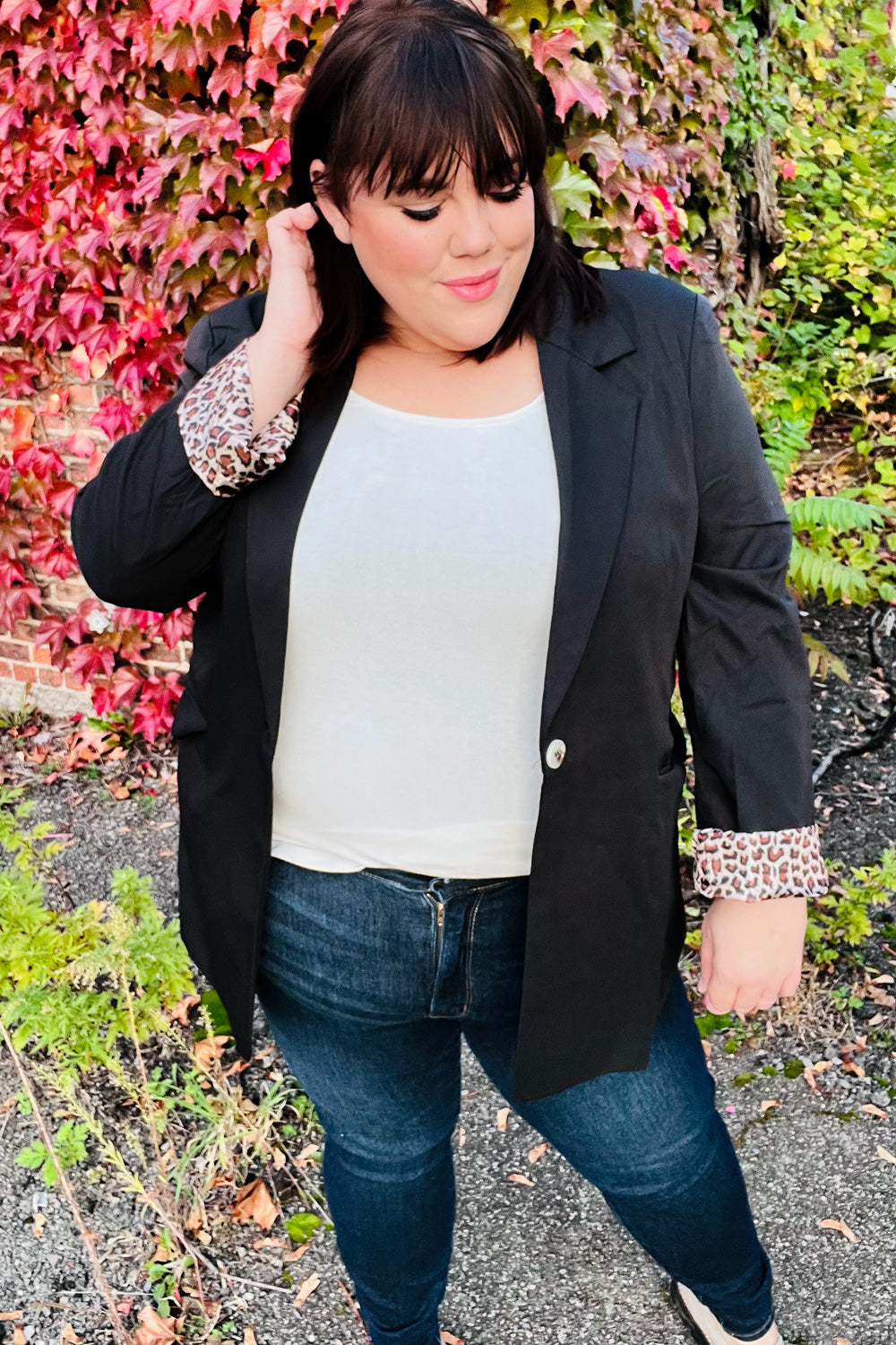 Feeling Bold Black & Leopard Blazer