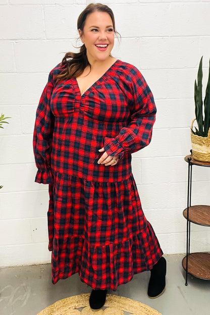 Plaid Maxi in Red