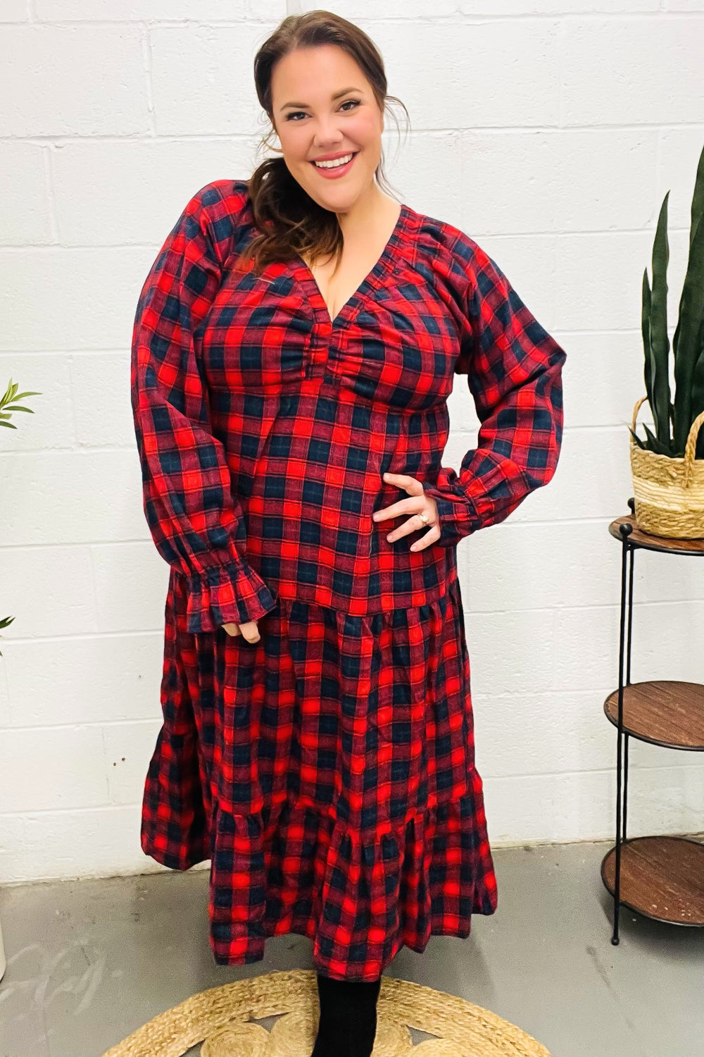 Plaid Maxi in Red