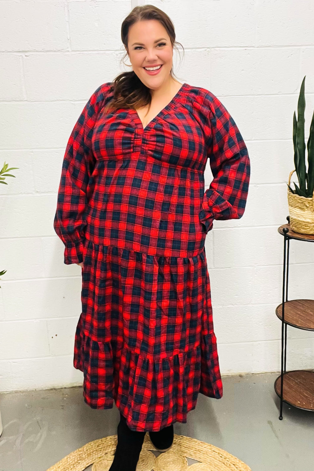 Plaid Maxi in Red