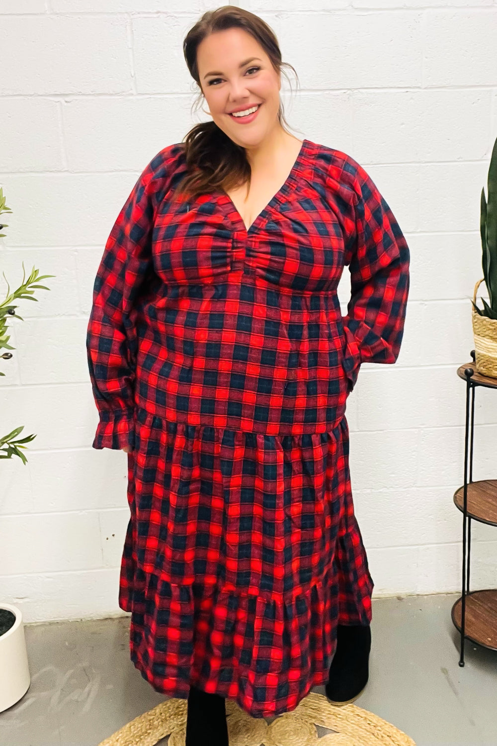 Plaid Maxi in Red