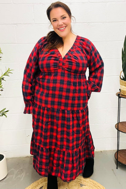 Plaid Maxi in Red