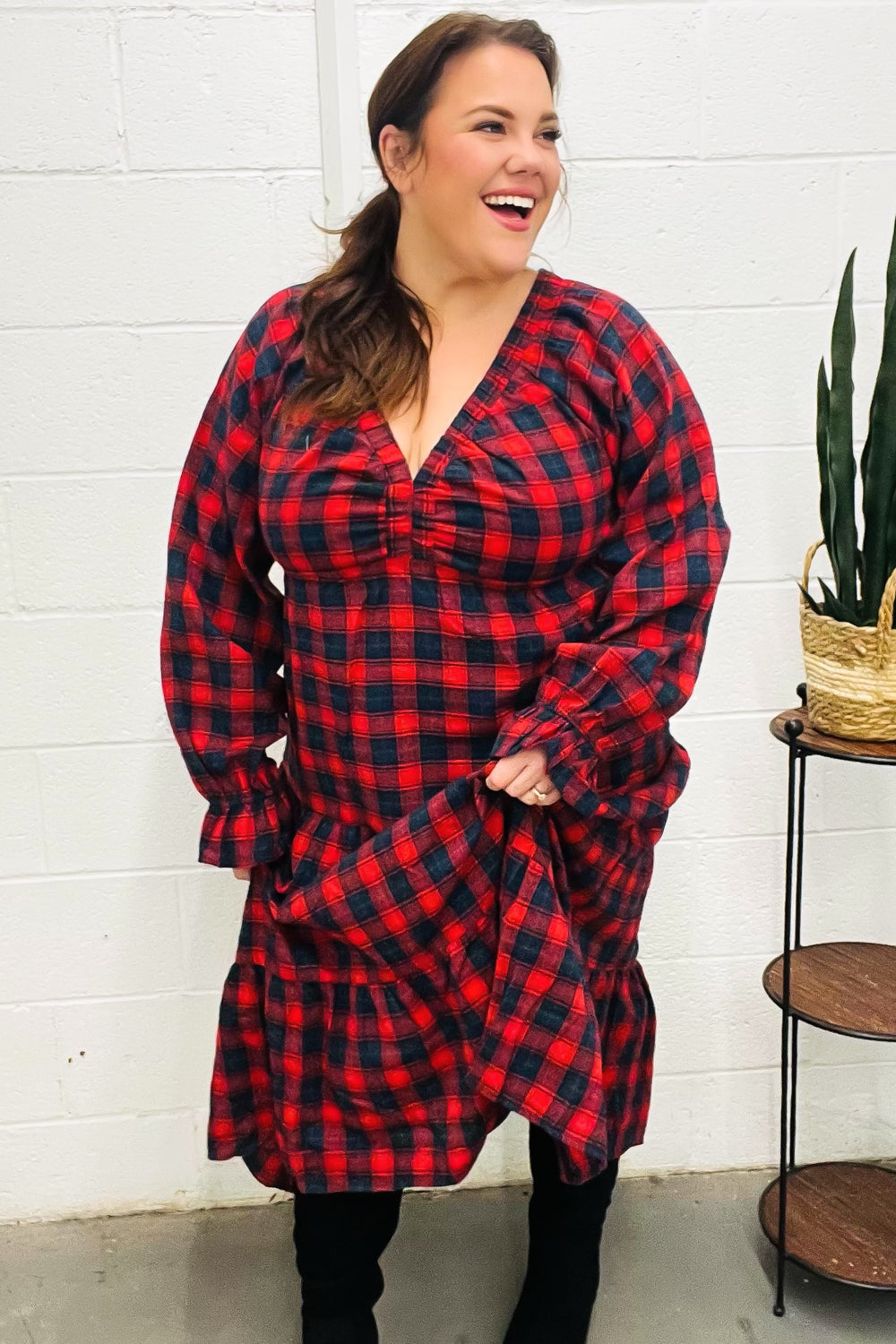 Plaid Maxi in Red