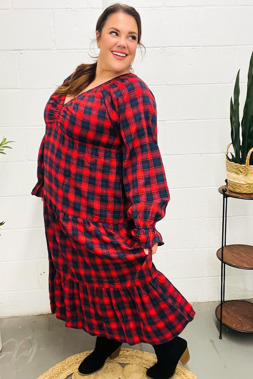 Plaid Maxi in Red