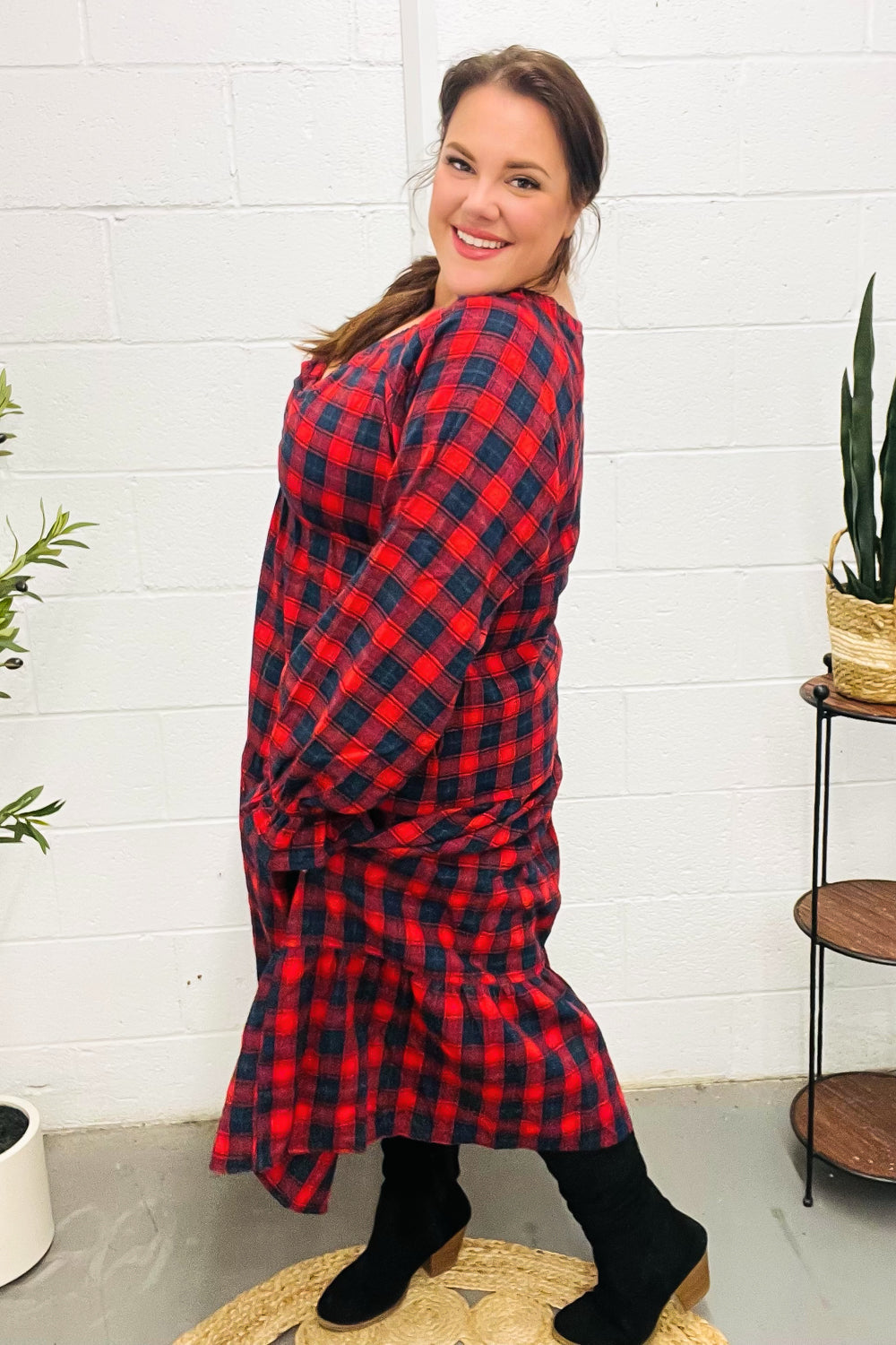 Plaid Maxi in Red