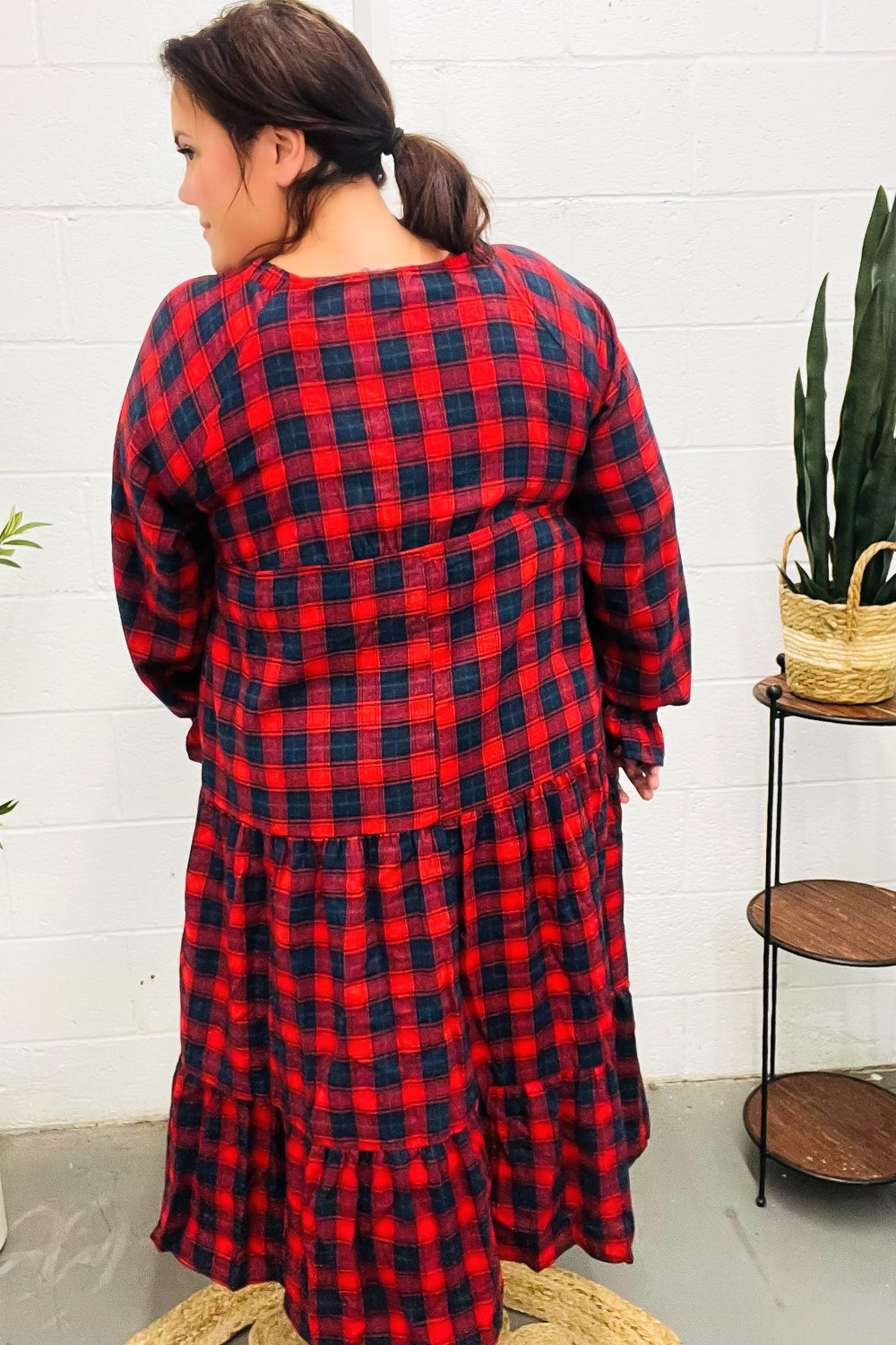 Plaid Maxi in Red