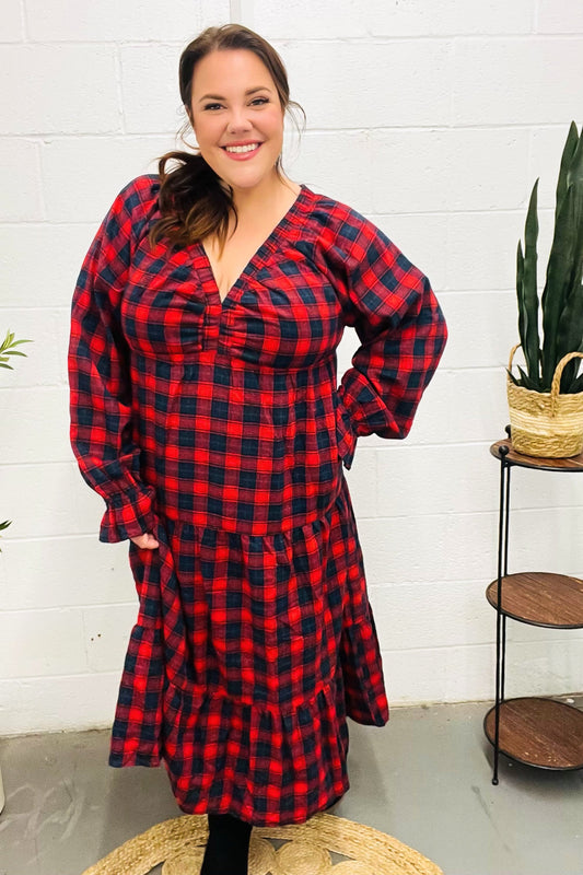 Plaid Maxi in Red
