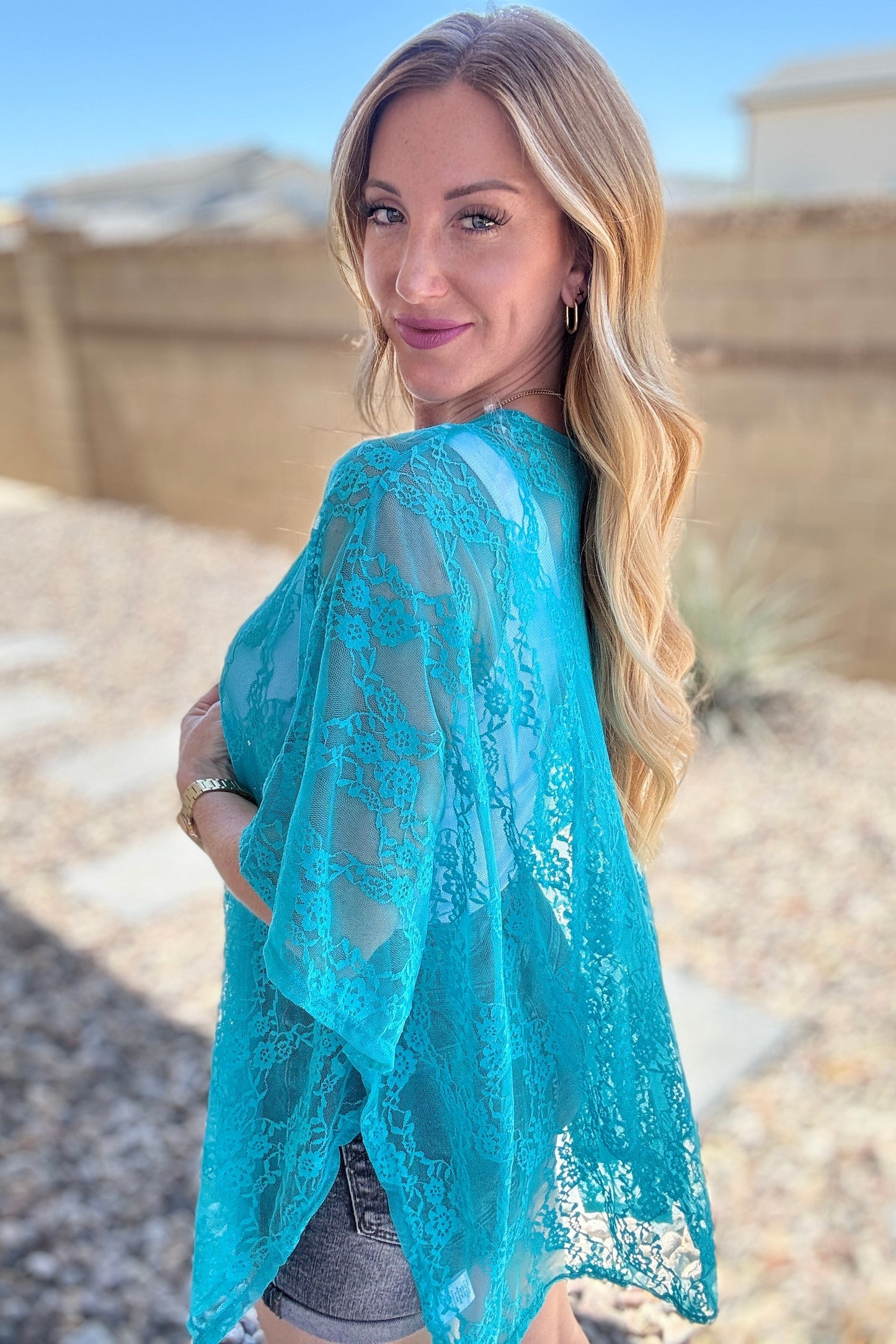 Turquoise Teal Kimono