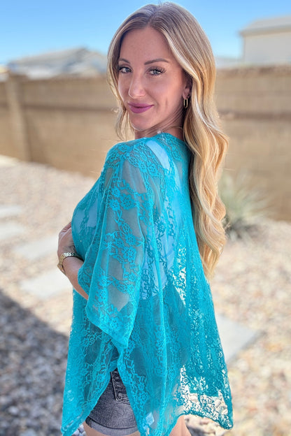 Turquoise Teal Kimono